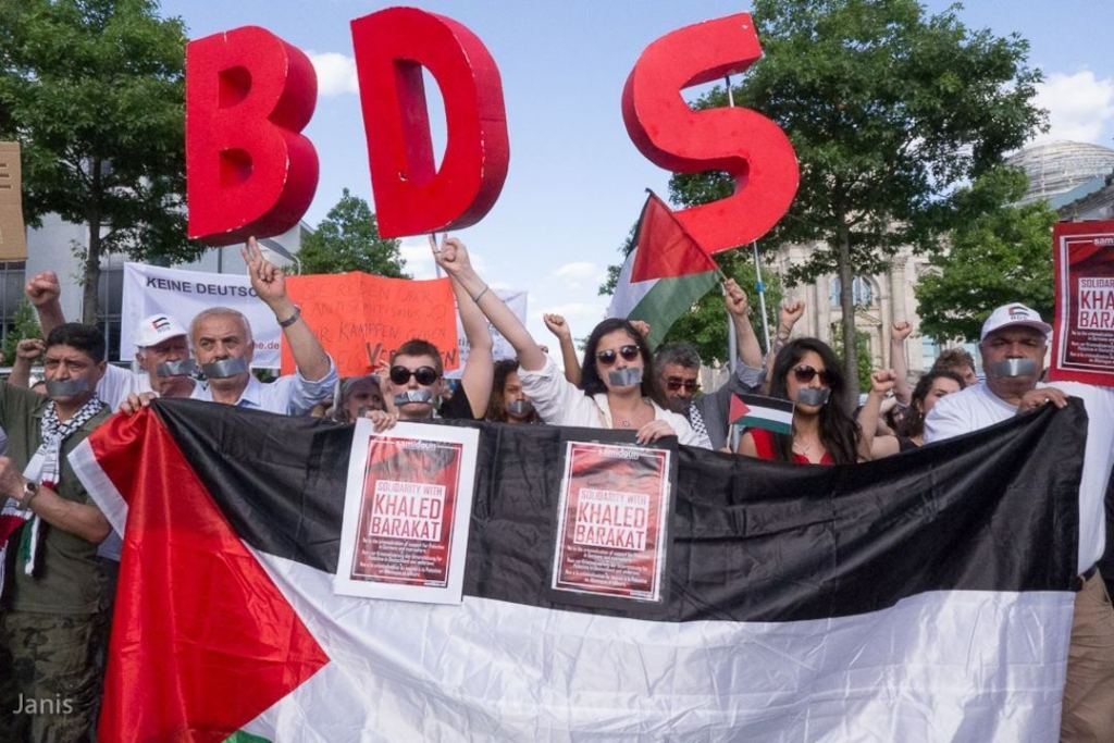 Berlin protest against German parliament’s anti-BDS measure on June 29. Photo: Janis